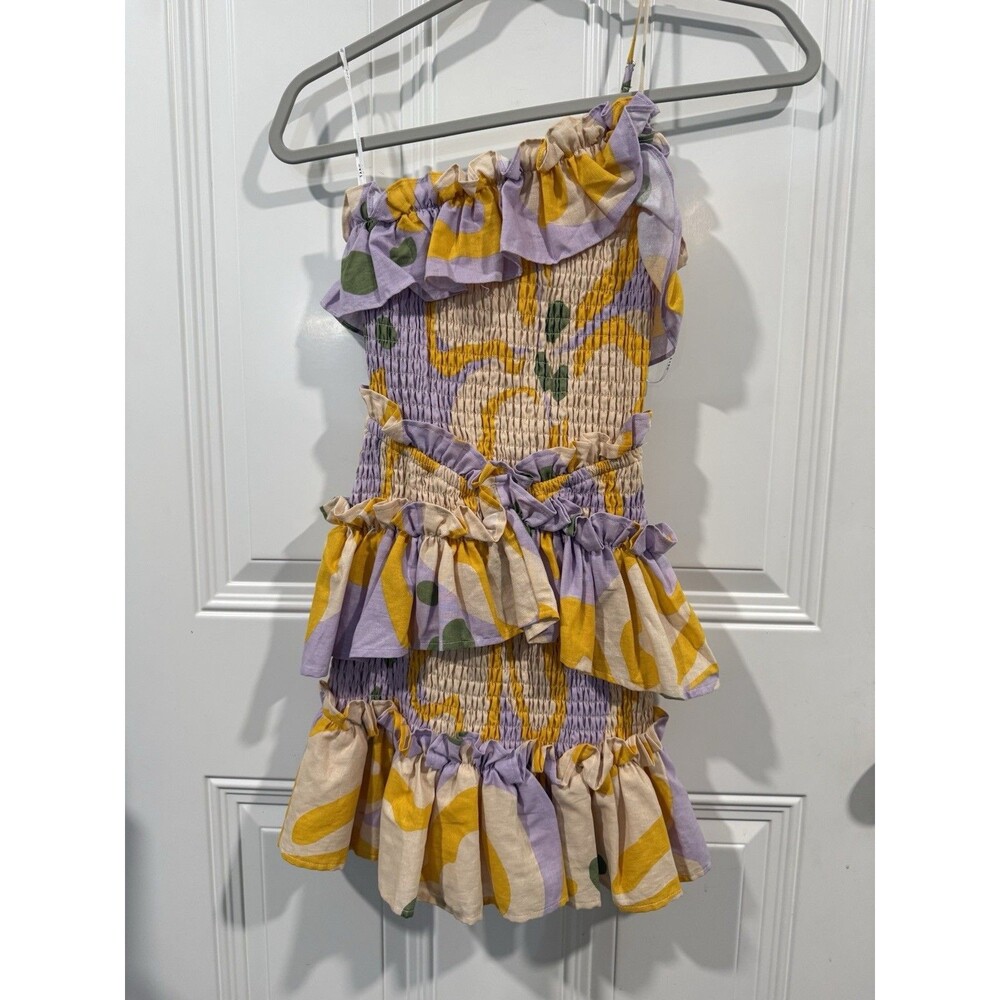 NWT Sabo Dress Floral One Shoulder XXS Women's Casual Summer Dress